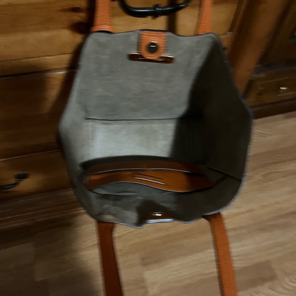 ***Sold***Michael Kors, used good condition,orange tote - Picture 3 of 5